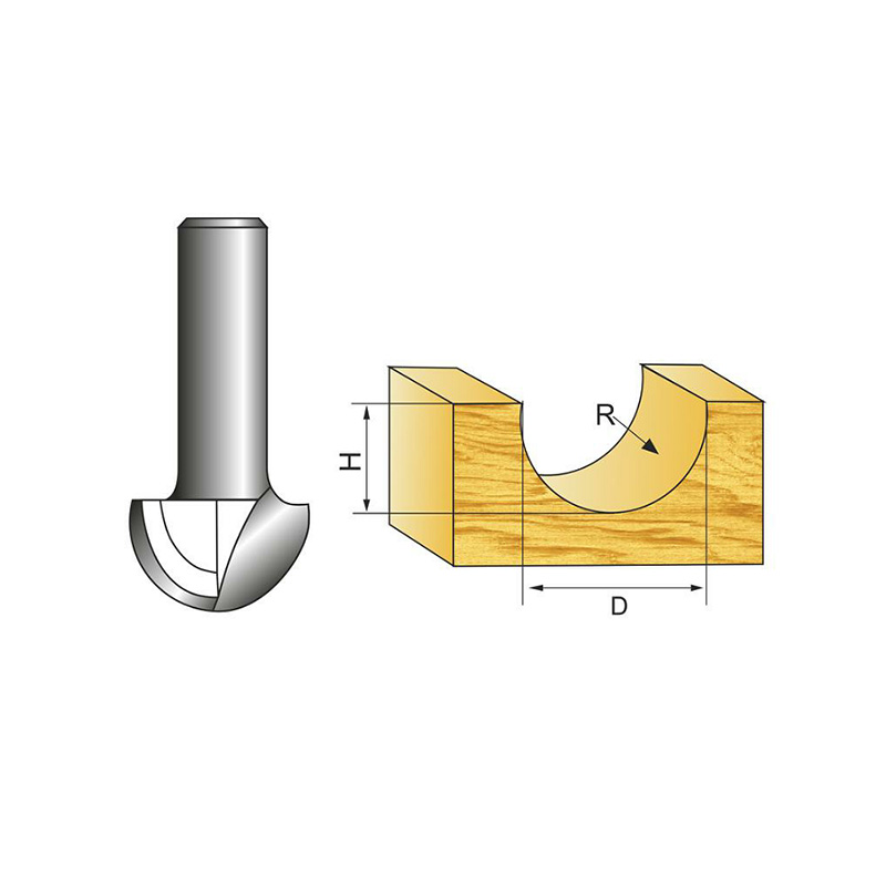 Round Bottom Woodworking Milling Cutter